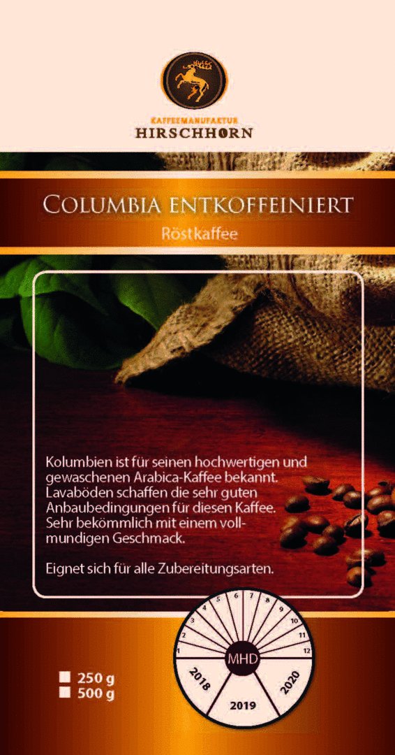 Columbia (entkoffeiniert) 500gr.